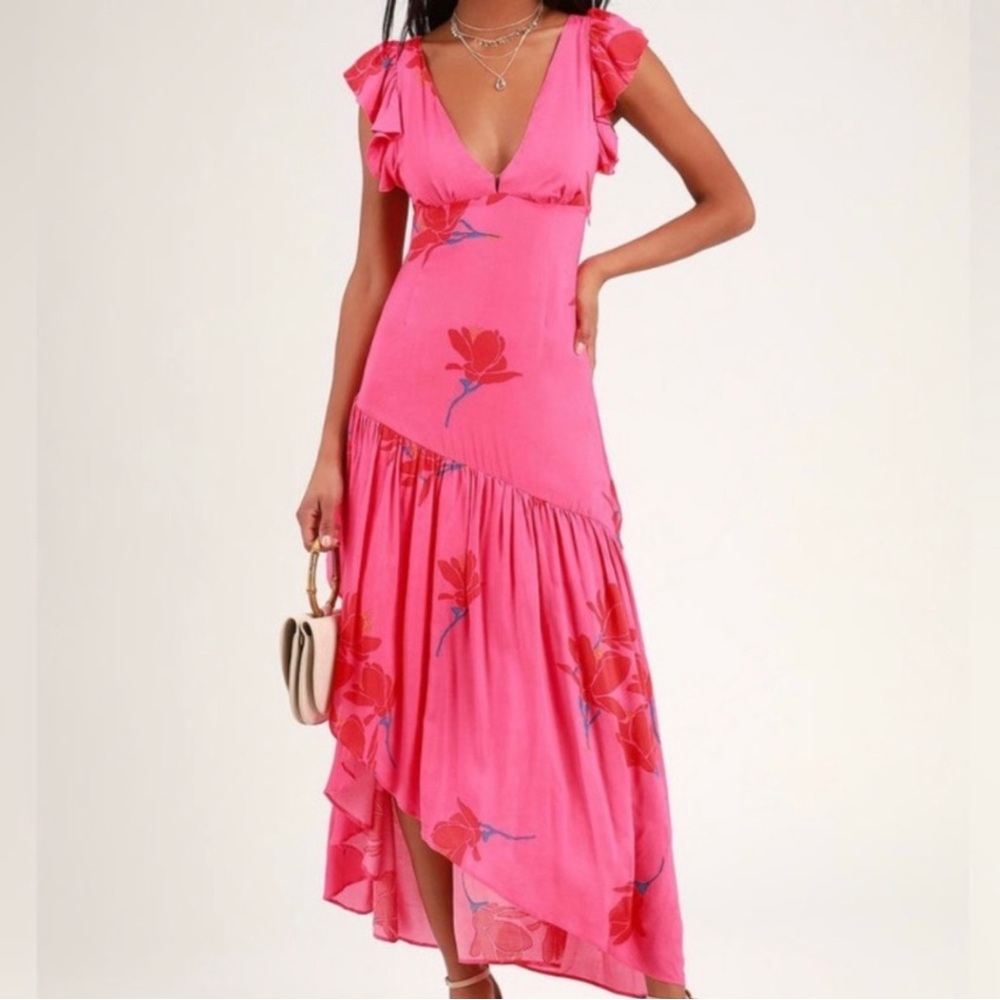 Free People Pink Floral Maxi Dress